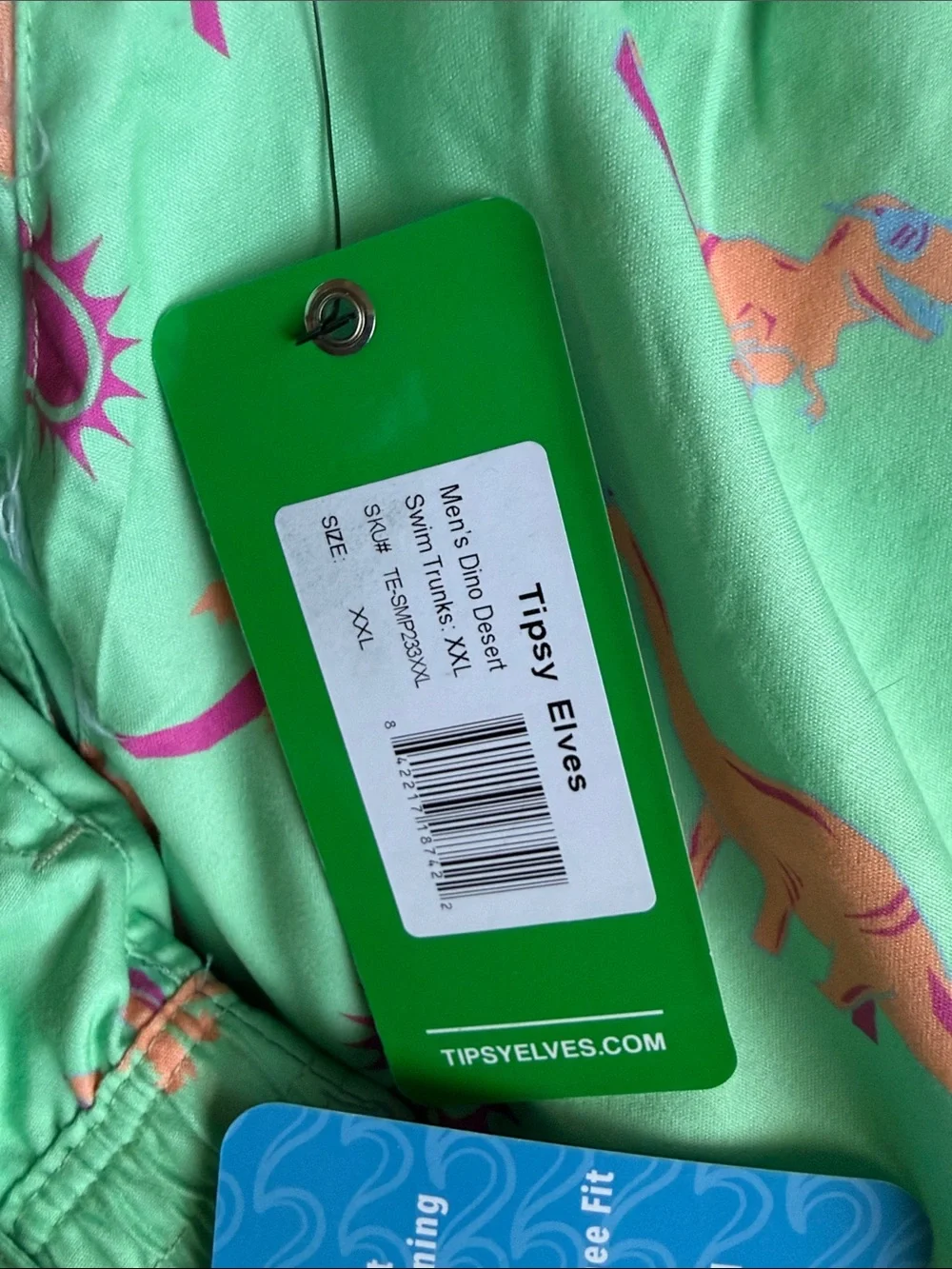 Tipsy Elves Dino Desert Swim Trunks NWT Ret $39.95 Green. Pink, Orange